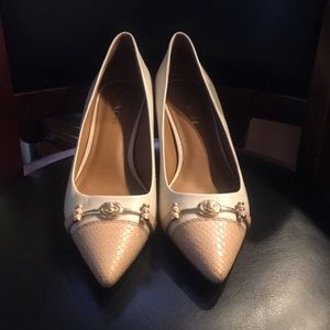 Coach 2.5 inch beige heel
